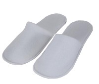 SKBD022 Manufacture hotel room slippers style Custom-made plush hotel slippers style Custom hotel Disposable slippers style Hotel Slipper Center side view